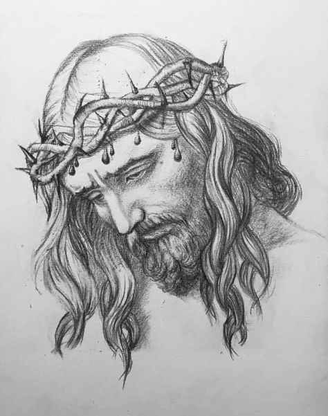 Jesus Sketch Pencil Easy, Jesus Face Drawing, Drawing Ideas Jesus, Christian Things To Draw, Greek God Sketch, Christianity Drawing, Drawing Ideas Christian, Jesus Pencil Drawing, Jesus Christ Sketch