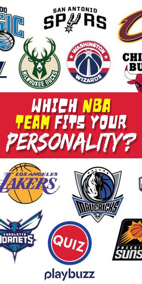 Take our fast quiz and find out which NBA team is right for you! *** #PlaybuzzQuiz Personality Quiz Basketball NBA Sports LeBron James Playbuzz Quiz Basketball Positions, All Nba Teams Logos, Football Quiz, Hornets Basketball, Sports Quiz, Fun Personality Quizzes, Playbuzz Quiz, Nba Players Winning Championship, Nba Sports