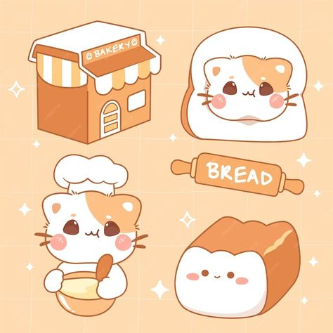 Premium Vector | Cute bakery elements collection kawaii food style Kawaii Food Drawings, Bakery Elements, Kawaii Foods, Cute Bakery, Kawaii Drawing, Food Drawings, Cute Food Drawings, Food Style, Anime Food