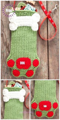 Untitled Crochet Dog Paw, Crochet Patterns Animal, Paw Stocking, Crocheted Dog, Holiday Crochet Patterns, Crochet Christmas Stocking Pattern, Christmas Stocking Ornament, Christmas Crochet Patterns Free, Crochet Stocking