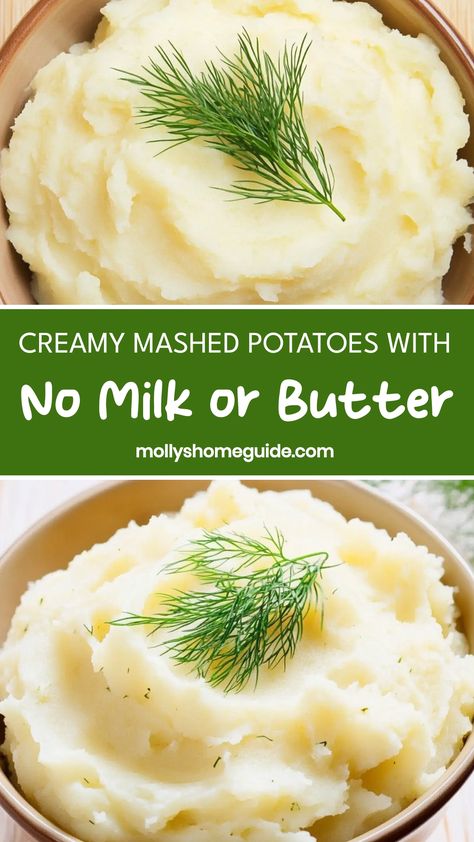 Indulge in a guilt-free delight with these creamy mashed potatoes that require no milk or butter. This simple recipe is perfect for those who are looking for a healthier alternative without compromising on flavor. Enjoy the velvety texture and rich taste of these mashed potatoes without the usual dairy additions. Whether served as a side dish or enjoyed on its own, this versatile dish is sure to satisfy your cravings. Mashed Potatoes Recipe Easy, Creamy Mashed Potatoes Recipe, Potatoe Recipes, Best Mashed Potatoes, Mashed Potato Recipes, Flavor Enhancers, Dairy Free Options, Mashed Potato, Creamy Mashed Potatoes