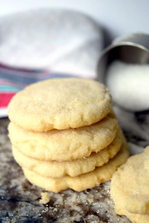 Sugar Cookie Recipe No Baking Soda, Vintage Sugar Cookie Recipe, Drop Sugar Cookie Recipe, Sugar Cookie Recipe No Chill, Baking Soda Substitute, Easy Sugar Cookie Recipe, The Kitchen Is My Playground, Drop Sugar Cookies, Sanding Sugar