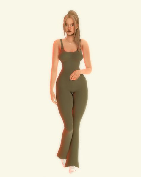 (35) sisi's cc dump on Tumblr Sims 4 Cc Pants Maxis Match, Sims 4 Jumpsuit Cc, Sims 4 Cc Jumpsuit, The Sims 4 Custom Content, Toned Tummy, Full Body Suit, Jumpsuit Summer, Cc Sims, Ts4 Cc