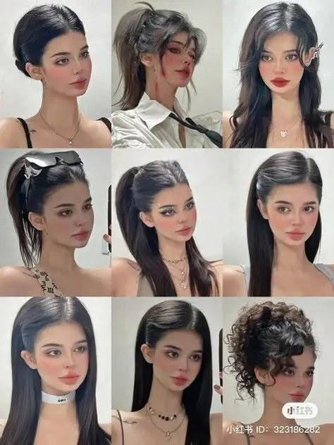 Campus Hairstyles, Sleek Hairstyles Straight Hair, Cute Asian Hairstyles, Sleek Bob Hairstyles, Hair Style Korea, Hair Stylies, Haircuts Straight Hair, Hair Up Styles, Hair Stylist Life