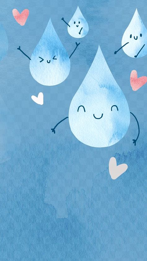 Rain Illustration, Abc Coloring Pages, Water Illustration, Animal Illustration Art, Png Background, Paper Background Design, Free Illustration Images, Baby Painting, Cartoon Character Pictures