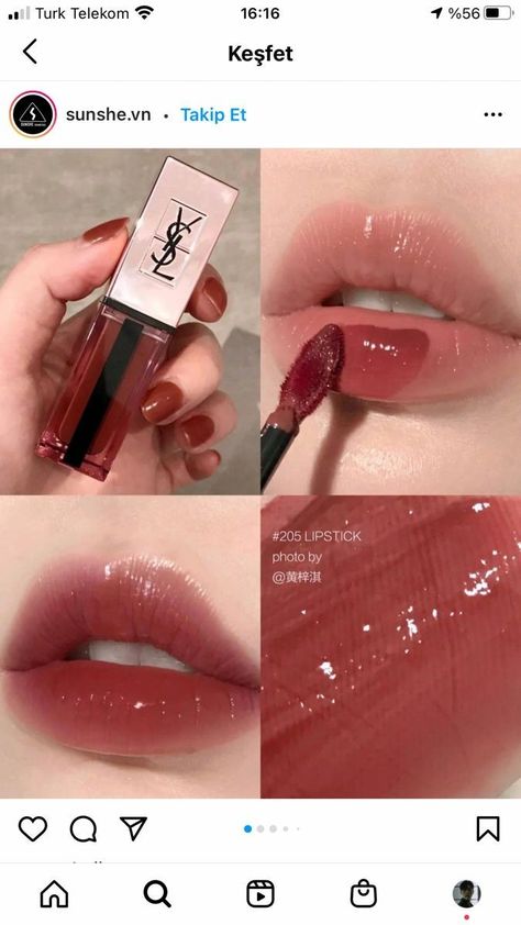 Korean Lip Gloss, Aesthetic Lipstick, Mekap Mata, Makeup Accesories, Lip Makeup Tutorial, Swag Makeup, Lip Cosmetics, Pinterest Makeup, Lipstick Color