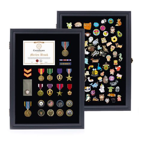 Pin Collection Displays, Display Board Design, Medal Display Case, Disney Pin Display, Ribbon Award, Patches Display, Military Shadow Box, Ribbon Display, Trophy Display