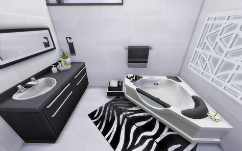 House 38 - Modern - The Sms 4 - Via Sims Bloxburg Decor, Sims Memes, Sims Freeplay Houses, Sims Free Play, Sims 4 House Plans, Sims 4 House Building, Simple Bedroom Design, Sims 4 House Design, Casas The Sims 4