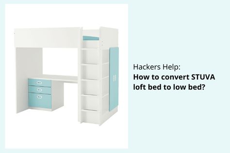 Q: Convert STUVA loft bed to low bed? - IKEA Hackers Ikea Loft Bed Hack Storage, What To Do With Space Under Loft Bed, Ikea Loft Bed Low, Smastad Loft Bed Hack, Ikea Smastad Loft Bed Hack, Ikea Smastad Loft Bed, Ikea Stuva Loft Bed Hack, Ikea Stuva Hack Loft Bed, Ikea Stuva Bed