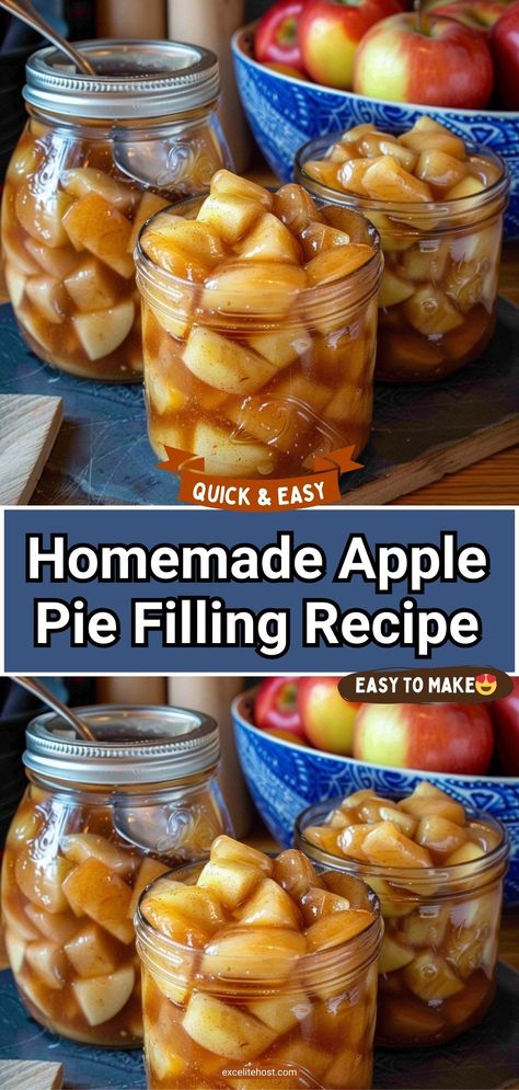 Homemade Apple Pie Filling is super easy to make at home, and perfect to have on hand or stored away in the freezer for whenever you need it. This recipe has a few hidden tricks to get the best apple flavor! Easy Homemade Apple Pie, Best Homemade Apple Pie, Canning Apple Pie Filling, Apple Pie Filling Recipe, Apple Pie Recipe Homemade, Apple Pie Filling Recipes, Homemade Apple Pie Filling, Homemade Apple Pie, Pie Filling Recipes