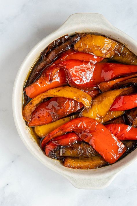 Red Peppers Side Dish, Colored Peppers Recipes, Sautéed Bell Peppers, Red And Yellow Pepper Recipes, Bell Pepper Sides, Bell Pepper Recipes Side Dish, Pepper Recipes Bell, Peppers Side Dish, Bell Pepper Side Dish