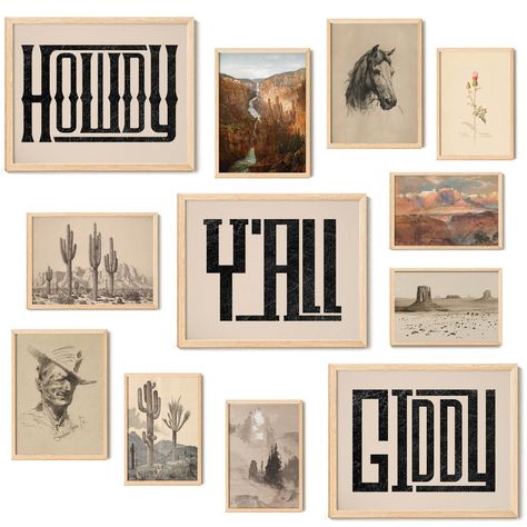 PRICES MAY VARY. Aesthetic Western Home Decor: Elevate your space with our Western Wall Art. Each print embodies the essence of Western Decor, perfect for adding rustic charm to any living room, bedroom, kitchen, office or dorm Complete Western Room Decor Set: Saddle up for style with our diverse set of Western Prints for your Western decorations. From Southwest Decor to Boho Western Wall Decor with desert wall art, cactus wall art and more, this collection offers a variety of sizes with three 8 First Apartment Decorating Western, Western Bathroom Wall Decor, Vintage Texas Art, Western Beach Decor, Retro Western Bedroom, Wall Collage Western, Vintage Western Bedroom Ideas, Western Gallery Wall Ideas, Western Toddler Room