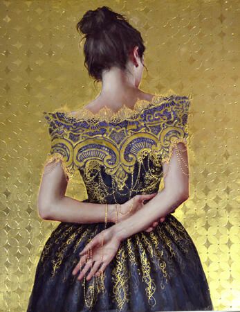 Stephanie Rew, Klimt Paintings, Figure Dress, Barnett Newman, Alex Colville, Audrey Kawasaki, Gold Leaf Art, Andrew Wyeth, Byzantine Art