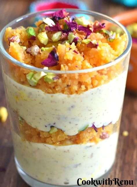 Motichur Laddu, Rabri Recipe, Motichoor Ladoo, Date And Walnut Cake, Diwali Snacks, Layered Dessert, Parfait Desserts, Milk Dessert, Rich Cake