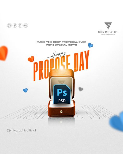 Happy Propose Day | Social Media Creative ads | Shiv Creative Social Media Creative Post | #proposeday #happyproposedaypost #creativeproposedayads #socialmediaads #socialmediapost #brand #budget #budget2023 #brandidentity #creativepost #socialmediapost #branding #brandingpost #socialmediabranding #shivcreative #shivgraphicdesigner #photoshop #photoshoptutorial #photoshoptips #photoshoptricks #photoshopideas #photoshopeffects #photoshopdigitalbackground #photoshopshortcut #photoshopstyles Propose Day Creative Ads, Contest Alert Creative Ads, Course Creative Ads, Hiring Creative Ads, 2023 Social Media Post, Social Media Creative Post, Social Media Creative Ads, Social Media Creative, Happy Propose Day