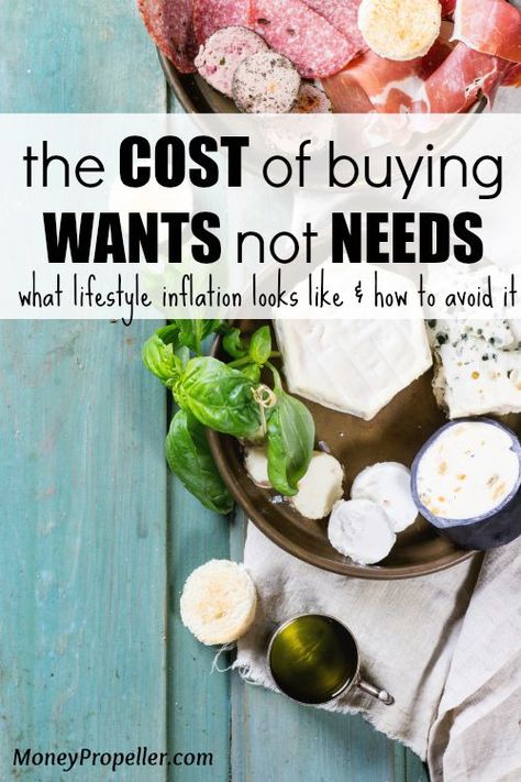 The Cost of Buying WANTS not NEEDS. This is what lifestyle inflation looks like and how to avoid it. Lifestyle Inflation, Grocery Savings Tips, Money Saving Recipes, Living On A Dime, Grocery Savings, Tax Tips, Frugal Lifestyle, Money Saving Meals, Saving For College