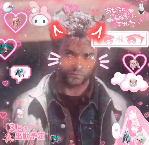 silly hugh jackman pfp X-men, Hugh Jackman, Marvel Art, Hatsune Miku, Hello Kitty, Funny, Pins