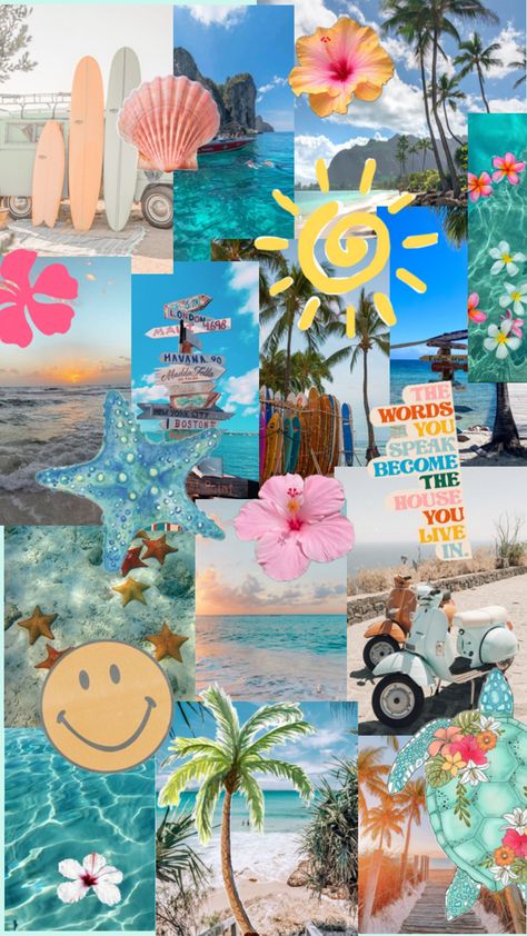 June Vibes Aesthetic, Cute Backrounds, Coconut Aesthetic, Surfer Vibes, Preppy Wallpapers, Iphone Wallpaper Preppy, Baby Blue Wallpaper, Coconut Bowls, Summer Wallpapers