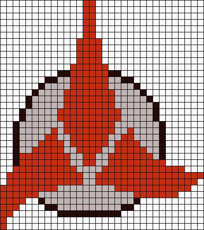 Klingon Symbol Star Trek  Perler Bead Pattern Star Trek Perler, Klingon Symbol, Star Trek Quilt, Star Trek Cross Stitch, Star Trek Klingon, Crochet C2c Pattern, Nerd Crafts, Crochet Knit Stitches, Graph Paper Art