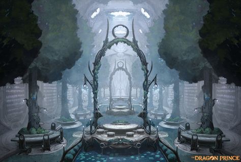 ArtStation - Moon Temple Nexus Interior Fantasy Temple Interior Concept Art, Moon Temple Fantasy Art, Moonlight Kingdom, Temple Concept Art, Fantasy House Concept, Notion Pics, Interior Concept Art, Moon Elf, Moon Kingdom