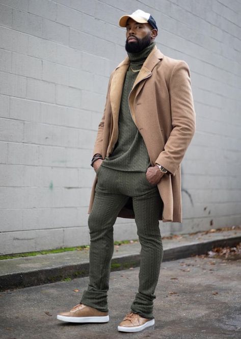 Men’s Fall Outfits Photoshoot, Hbcu Homecoming Outfits Men, Black Men Classy Outfits, Mens Monochromatic Outfit, Dressy Casual Men, Black Men Fall Outfits, Black Men Style Classy, Style For Big Men, Thick Men Fashion