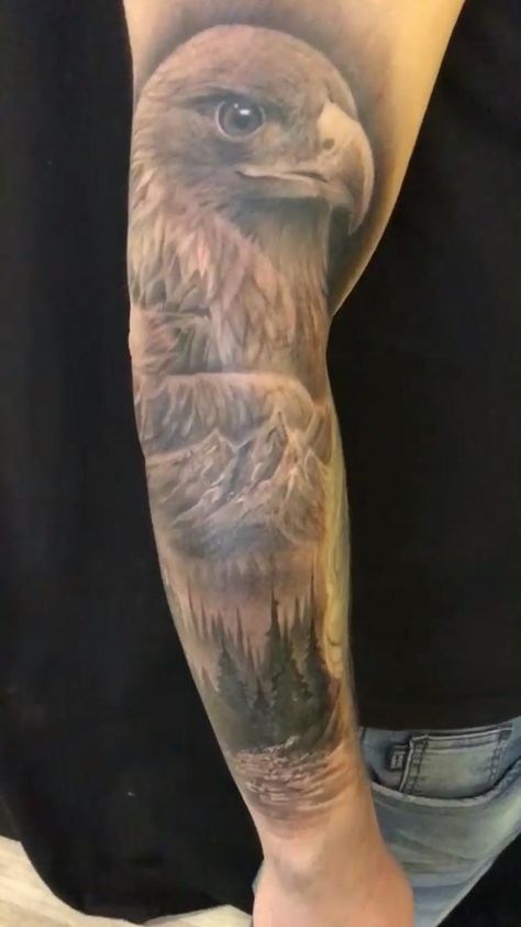 Nature and hawk tattoo done by Miguel from Attitude Tattoo in Oslo Norway Native American Hawk Tattoo, Attitude Tattoo, Wolf Stencil, Hawk Tattoo, Tattoo Thoughts, Red Tailed Hawk, Bear Tattoo, Leg Sleeve, Oslo Norway