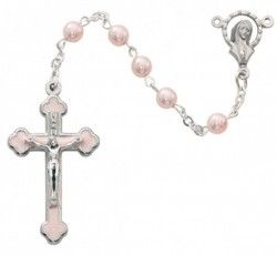 Pink Rosary Aesthetic, Rosary Aesthetic, The Mysteries Of The Rosary, Pink Rosary, Mysteries Of The Rosary, Rentry Resources, Enamel Beads, The Rosary, Hail Mary