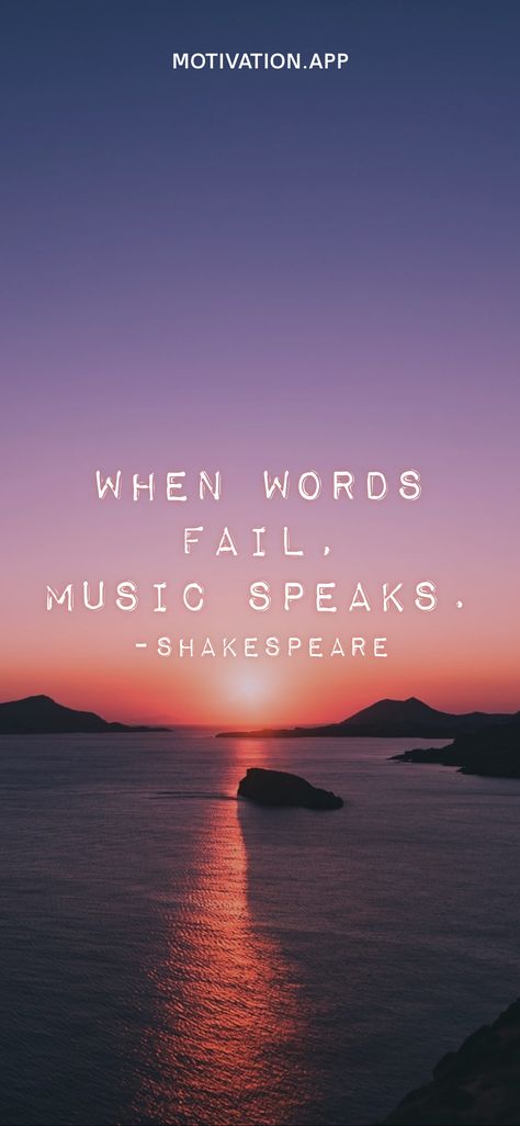 When Words Fail Music Speaks, When Words Fail, Motivation App, Positive Thoughts, Fails, Inspirational Quotes, Quotes, Music, Quick Saves