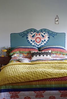 Painted Headboard, Folk Design, Diy Headboards, Scandinavian Folk Art, Still Life Photographers, Deco Boheme, Magical Places, Bedroom Inspirations, Kitsch