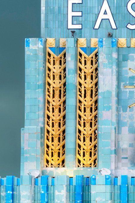 Hythacg on X: "10 of the most colorful Art Deco Skyscrapers photographed by drone. 1. Eastern Columbia Building Los Angeles, CA - 1930 https://t.co/POrtSpYpvT" / X Eastern Columbia Building, Colorful Art Deco, Fantasy Architecture, Colorful Art, Skyscraper, Columbia, Fantasy Art, Art Deco, Angeles