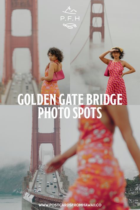 Where to take photos of the Golden Gate Bridge in San Francisco. Photography guide for Golden Gate Bridge. San Francisco travel guide, california. #sanfrancisco #goldengate #goldengatebridge #photographyguide Golden Gate Bridge Picture Ideas, Venice Las Vegas, Las Vegas Paris, San Francisco Travel Guide, San Francisco Photography, Golden Bridge, Content For Social Media, San Francisco Golden Gate Bridge, Instagram Guide