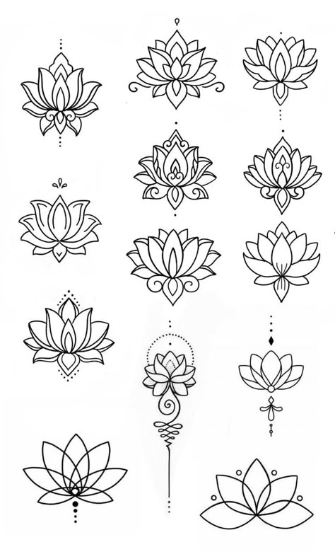 Tato Mandala, Lotusblume Tattoo, Mehndi Flower, Henna Drawings, Lotus Tattoo Design, Tato Henna, Unalome Tattoo, Inspiration Tattoos, Small Hand Tattoos