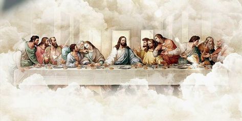 Christmas Jesus Wallpaper, Jesus Last Supper, Bread And Wine, Bible Tattoos, Who Is God, Christ Tattoo, New Covenant, Jesus Wall Art, Jesus Drawings