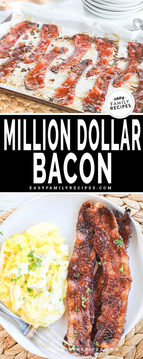 BEST BACON EVER! Hands down this is the best bacon recipe I have ever made! First Watch Million Dollar Bacon is sweet and savory with just a little kick! It has so much flavor. This bacon is made in the oven so it is super easy to make with only a little clean up. It is the perfect breakfast side dish and can be served with eggs, breakfast casserole, pancakes, waffles, and more! This Million Dollar Bacon tastes just like the signature bacon at First Watch! So good! Uncured Bacon Recipes, Million Dollar Bacon First Watch Recipe, Breakfast Bacon Recipes, Bacon Breakfast Ideas, Breakfast With Bacon, Million Dollar Bacon, Bacon Ideas, Bacon Egg Breakfast, Breakfast Bacon