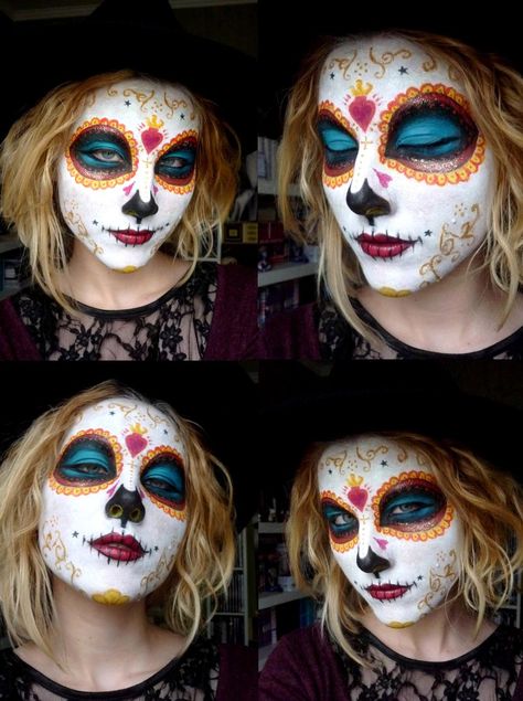 La Muerte Book Of Life Costume, Muerte Makeup, Book Of Life Costume, Halloween Makeup Sugar Skull, Ideas For Makeup, Sugar Skull Face, Dead Makeup, The Book Of Life, Sugar Skull Makeup