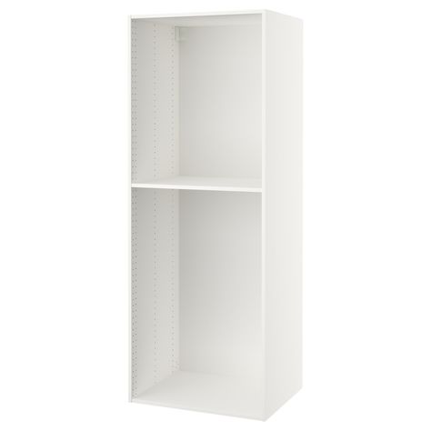 IKEA - SEKTION, High cabinet frame, white, 25-year Limited Warranty. Read about the terms in the Limited Warranty brochure. Sturdy frame construction, ¾" thick. 1 reinforced shelf included increases stability. The melamine surface is moisture- and scratch-resistant, and easy to keep clean. Sektion Kitchen, Building A Kitchen, High Cabinet, Kitchen Organizers, Kitchen System, Cabinet Boxes, Plastic Edging, Ikea Cabinets, Ikea Family