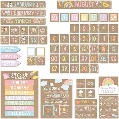 Amazon.com : Rustic Classroom Calendar Set Bulletin Board - Bulletin Board Calendar For Classroom Elementary, Teacher Calendar Bulletin Board Sets, Preschool Calendar For Classroom, School Calendar For Classroom : Office Products Circle Time Bulletin Board Preschool, Calendar Bulletin Board Ideas, Calendar For Classroom, Bulletin Board Calendar, Bulletin Board Accessories, Calendar Classroom, Calendar Bulletin Boards, Teacher Calendar, Preschool Calendar