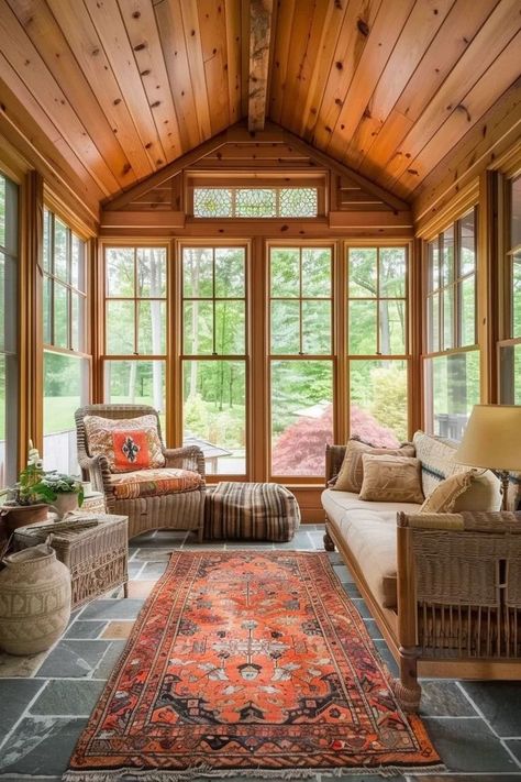 Cozy Sunroom Decorating Ideas, Hermit House, Sunroom Layout, Sunroom Decorating Ideas, Backyard Outdoor Living, Living Decor Ideas, Sunroom Kits, Cozy Sunroom, Cozy Home Library