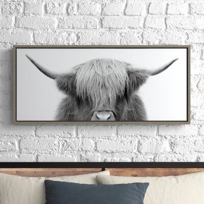 Shetland Cow, Fun Meme, Highland Cow Art, Cat Fun, Wal Art, Highland Cow Canvas, Cow Wall Art, Cow Canvas, Brown Wall Art