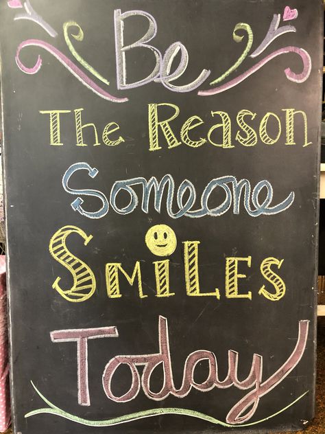 Encouraging Chalkboard Art, Simple Chalkboard Art Quote, Inspirational Chalkboard Art, Positive Chalk Art, Chalk Board Door, Chalkboard Messages, Chalk Wall Ideas, Staff Room Ideas, Chalkboard Fridge