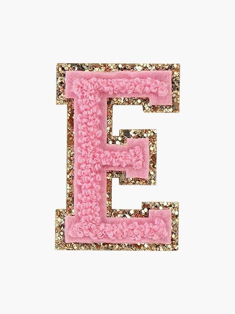 Preppy Pink Varsity Letter, Preppy Stickers, Letter Patches, Aesthetic Letters, Preppy Pink, Varsity Letter, Stoney Clover, Pink Letter, Preppy Wallpaper