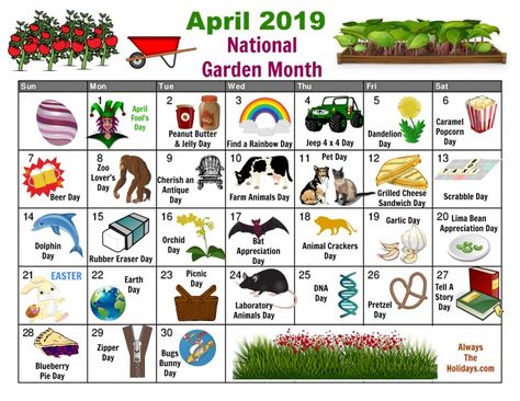 April National Days Calendar - free printable. Find out all about the national days in April. April Holidays, National Celebration Days, Monthly Holidays, Calendar Printing, National Day Calendar, Beer Day, Senior Activities, National Days, Printable Calendar Template