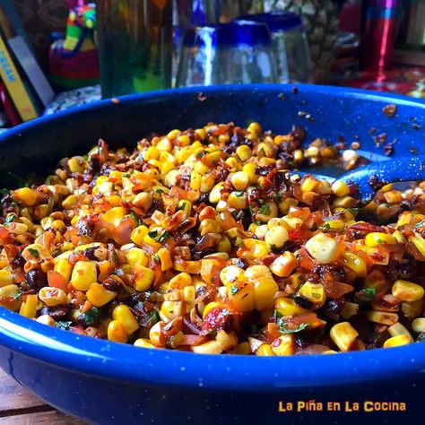 Smoky Corn Salsa. Cooking With Tequila! - La Piña en la Cocina Cooking With Tequila, Hornitos Tequila Drinks, Fried Tequila Shots, Tequila Añejo Drinks, Tequila Recipes, Tequila Reposado Cocktails, Seared Duck, Tequila Party, Tanteo-jalapeno-tequila Recipes