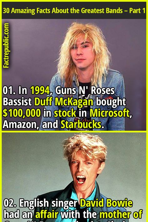 The Most Interesting Man In The World, Duff Mckagan Now, Duff Mckagan Funny, Funny True Facts, Odd Facts, Crazy Celebrities, Famous Photography, Funny True Stories, Fact Republic