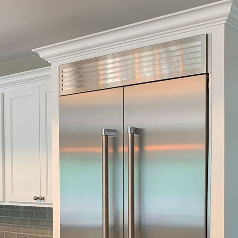 Fridge Trim Kit, Space Above Refrigerator, Thermador Refrigerator, Above Refrigerator, Arizona Kitchen, Above Fridge, Full Refrigerator, Custom Refrigerator, Upper Cabinet