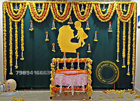 #sreemantam #namakaranam #weddingdecoretion #rangunillu #pellikuturidecors #Nandyal Traditional Cradle Ceremony Decorations, Cradle Ceremony Stage Decorations, Sreemantam Decoration At Home, Panchmasi Decorations Idea, Uyala Function Decoration, Uyyala Decoration At Home, Baby Shower Decorations Indian At Home, Cradle Decoration At Home, 21st Day Decoration Ideas Indian