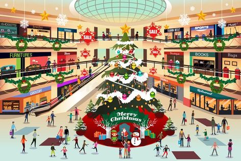 Mall Illustration, Christmas Window Lights, Dinosaur Birthday Cakes, Picture Composition, Spring Window, Boutique Interior Design, Store Interiors, Shop House Plans, Shopping Malls