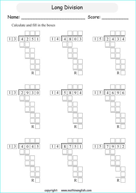 Printable primary math worksheet for math grades 1 to 6 based on the Singapore math curriculum. Long Division, Singapore Math, Primary Maths, Math Test, Math Curriculum, Math Worksheet, Education Math, Math Worksheets, Singapore