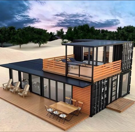 Love Container Homes - Shipping Container Homes, Plans and Designs Container Homes For Sale, Shipping Container Home Designs, Prefab Cabins, Shipping Container House Plans, Shipping Container Home, Container Buildings, Modern Minimalist Home, Building A Container Home, Container Architecture