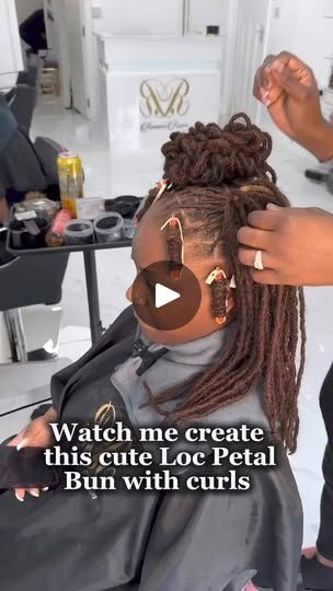 27K views · 904 reactions | Loc Petal Bun with Curls ❗️🎥Credit:@renees_rows IG❗️ #Locs #locdhaircommunity #locdandlovingit #locstylesformenandwomen #locsatlanta #locs #locstyles #locsjourney #locstylesformen #locstylist #locs4life #locsjourney #locd #locspecialist #locsandmelanin #viralreelsfacebook #viralshorts #hairgoals #HairTransformation #trendingreelsvideo #trendingpost | Sheals Locs Petal Loc Styles, Loc Styles Updo, Loc Petal Bun, Bun With Curls, Loc Styles For Men, Two Strand Twists, Two Strand Twist, Starter Locs, Dreads Styles